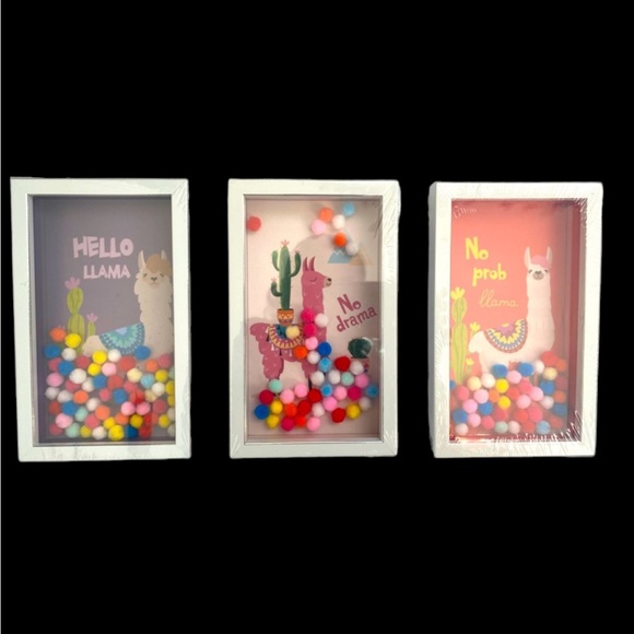 Set Of 3 Wall Decor Llama Frames - Picture 2 of 6